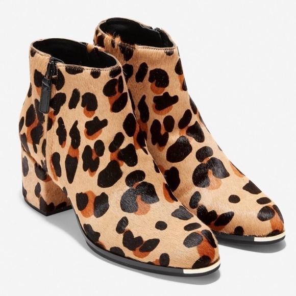 NIB Cole Haan leopard bootie 8 - Picture 2 of 3